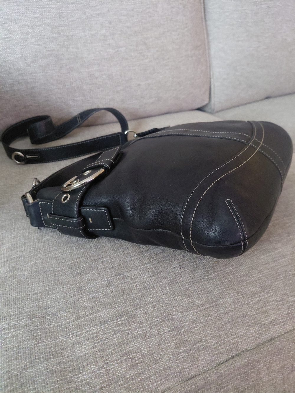 Coach Soho Black Leather Shoulders ,Crossbody Bag - Picture 4 of 11
